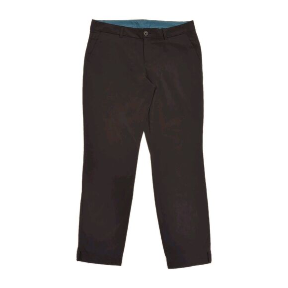 Eddie Bauer Travex Ankle Pants Womens 8 Black Nylon Stretch Pocket Outdoor Hike - Picture 1 of 14